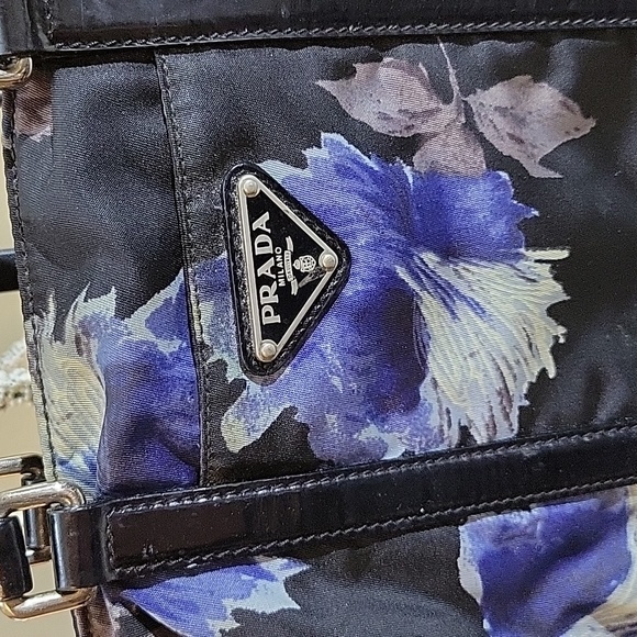 Prada Nylon Tessuto Floral Satchel/Crossbody - Picture 4 of 7